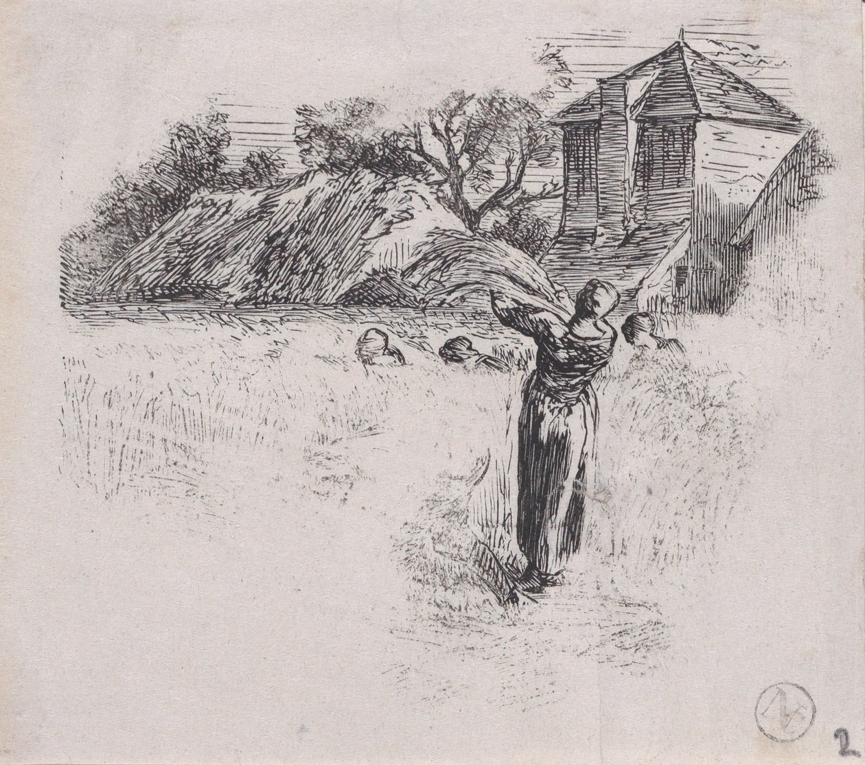Demet Taşıyan Kadın, yakl. 1853. by Charles Emile Jacque