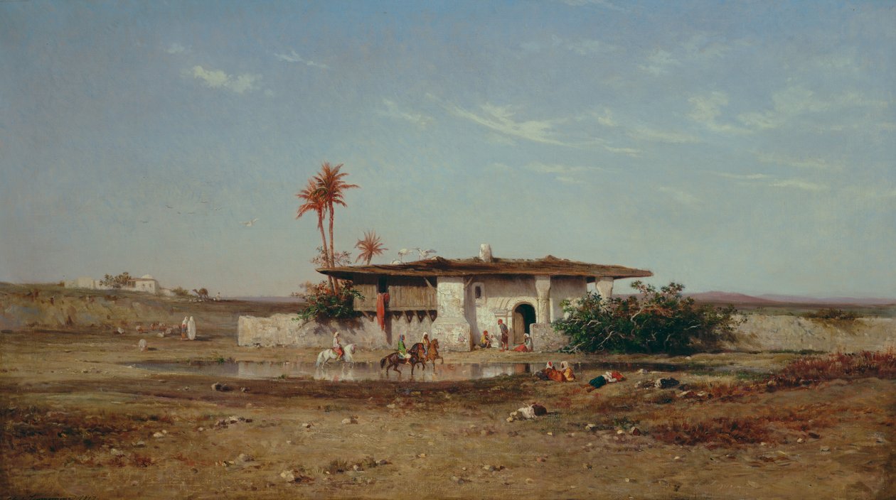 Kuzey Afrika Manzarası, 1857 by Charles Émile de Tournemine