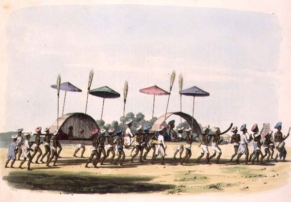 Nagapattinam Kasabasında Evlilik Alayı, Thomas Medland (1755-1823) pub tarafından oyulmuş 