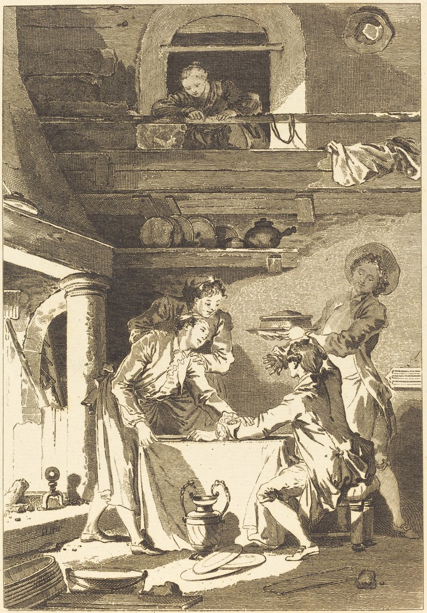 yılan balığı ezmesi by Charles Emmanuel Patas after Jean Honoré Fragonard
