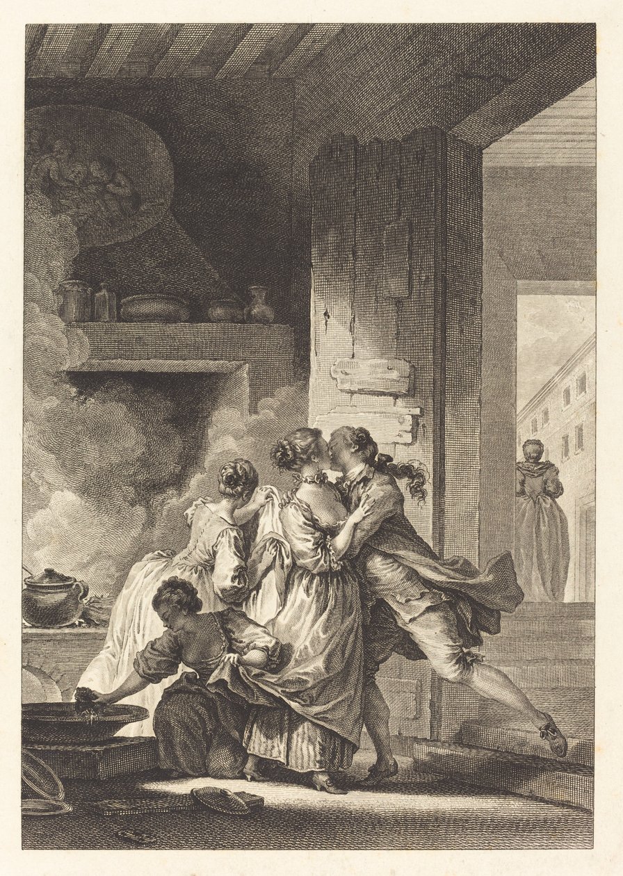 Asla her şeyi düşünmüyoruz by Charles Emmanuel Patas after Jean Honoré Fragonard