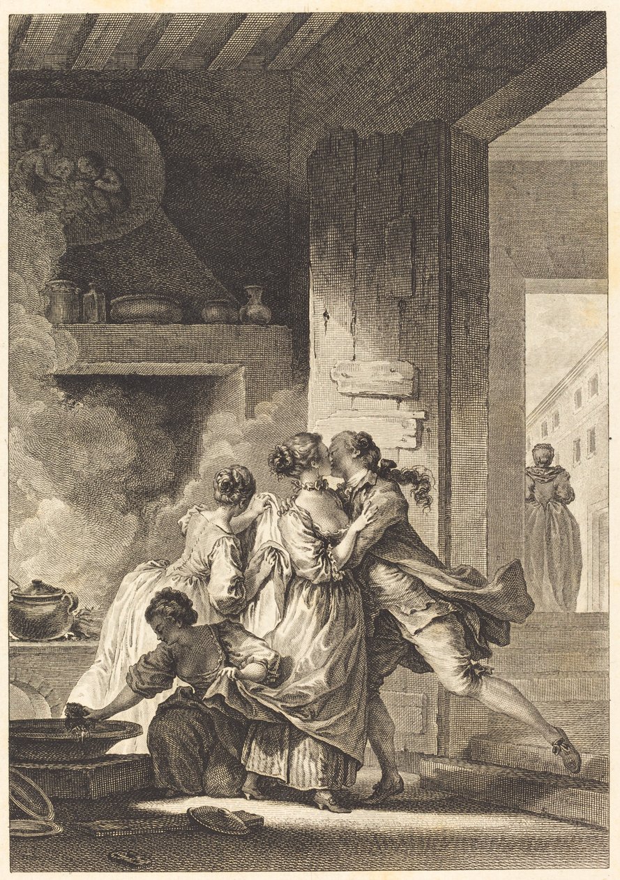 Asla her şeyi düşünmüyoruz by Charles Emmanuel Patas after Jean Honoré Fragonard