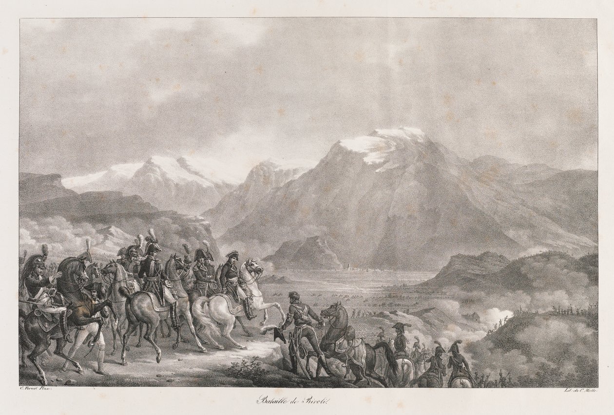 Rivoli Muharebesi, 19. yüzyılın başlarında (lito) by Charles Etienne Pierre Motte