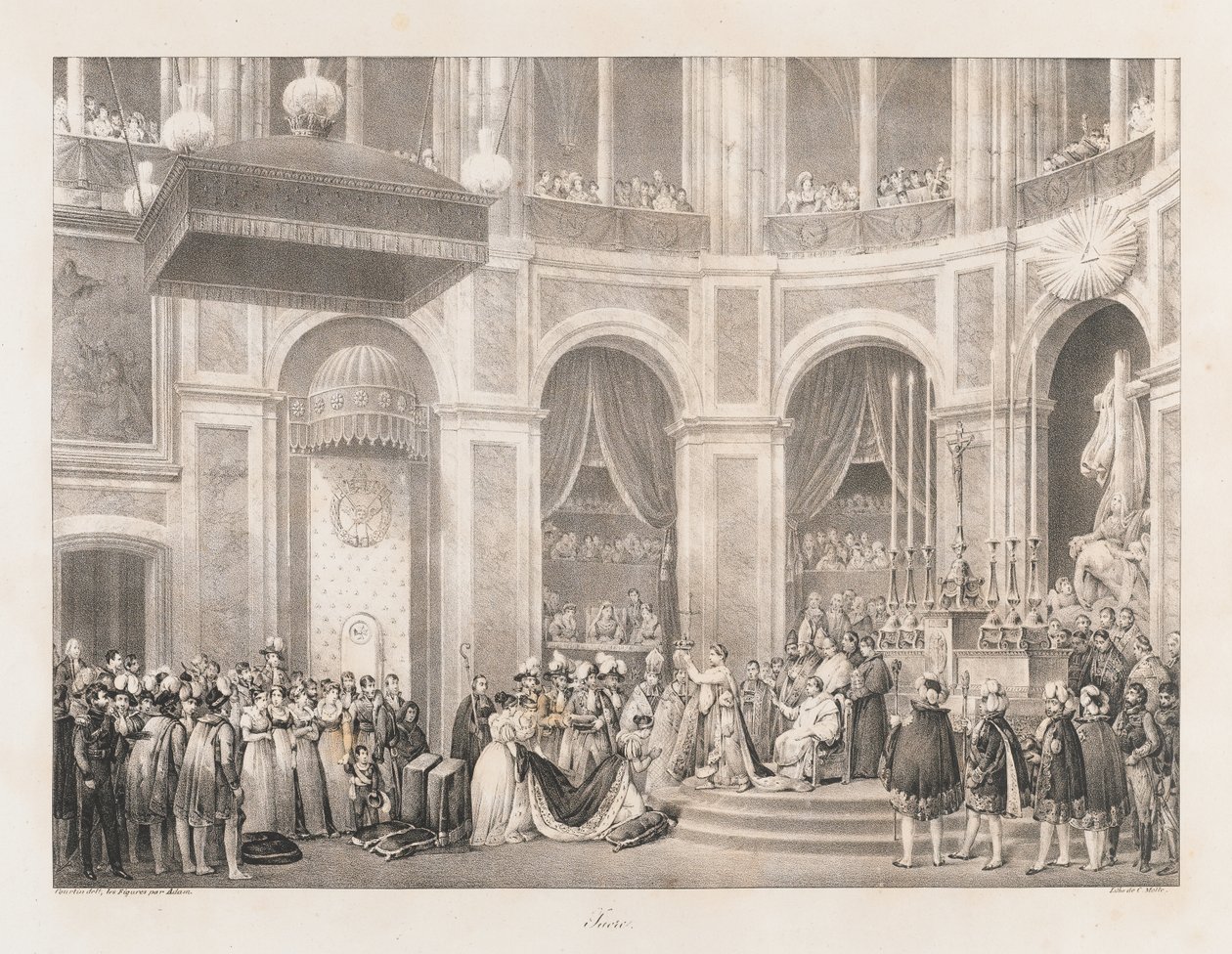 Sacre, 19. yüzyılın başlarında (lito) by Charles Etienne Pierre Motte