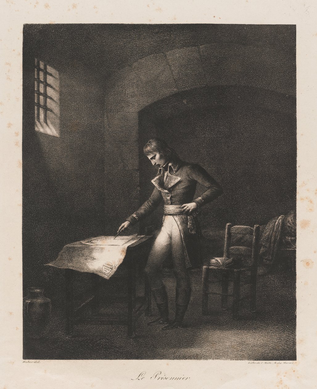 Mahkum, 19. yüzyılın başları (lito) by Charles Etienne Pierre Motte