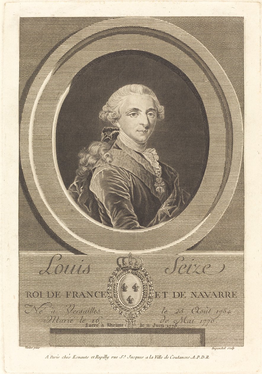 Louis XVI, Fransa Kralı by Charles Eugene Duponchel