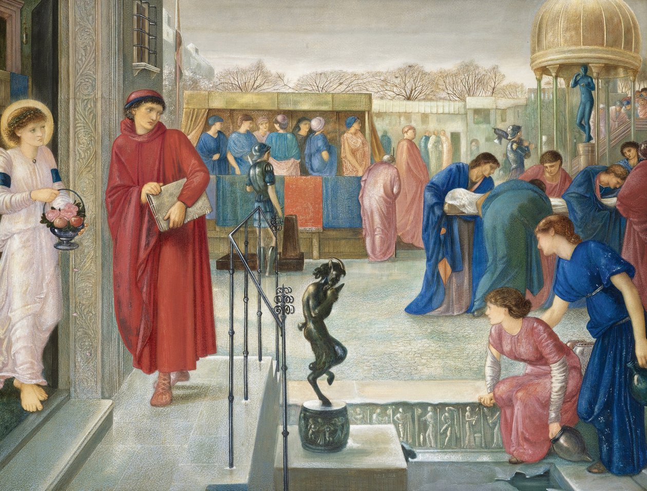 Raphael öncesi resimler: Aziz Theophilus ve melek. Aziz Dorothea Şehitliği Efsanesi (Sainte Dorothee, Dorothee de Cesaree) par Murray, Charles Fairfax (1849-1919) by Charles Fairfax Murray