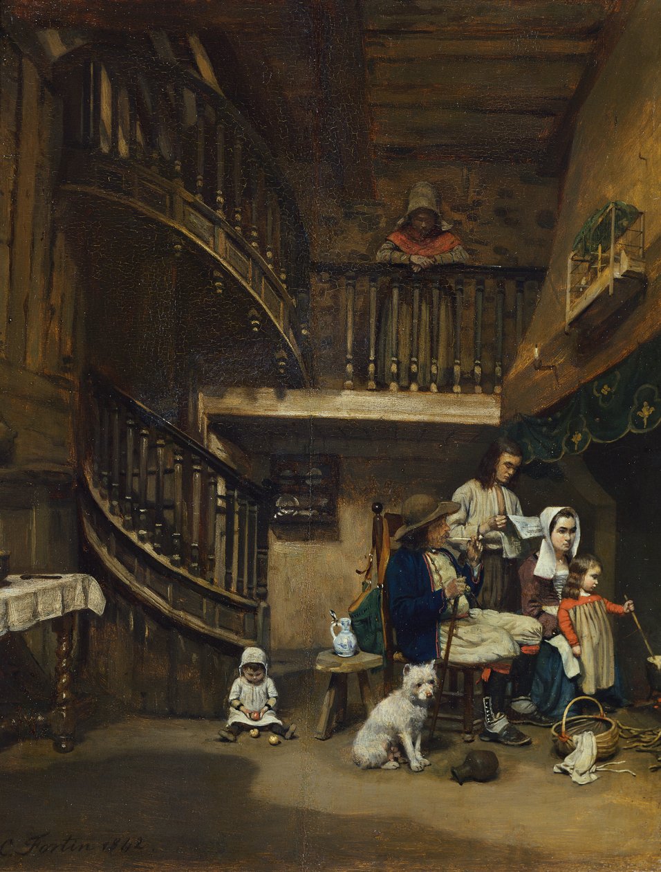 Breton Ailesi, 1842 by Charles Fortin