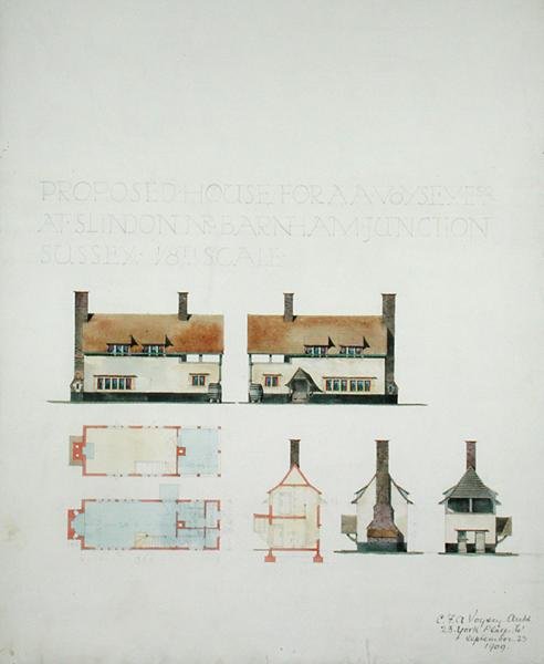 A.A. için önerilen ev Voysey Esq. Barnham Junction, Sussex yakınlarındaki Slindon