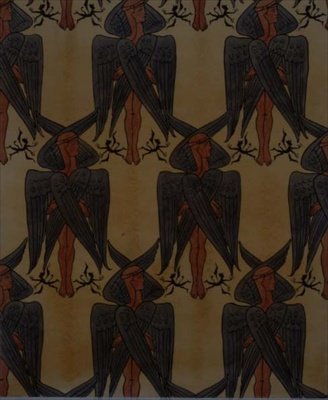 Kerubum yinelenen, bir kumaş için tasarım by Charles Francis Annesley Voysey