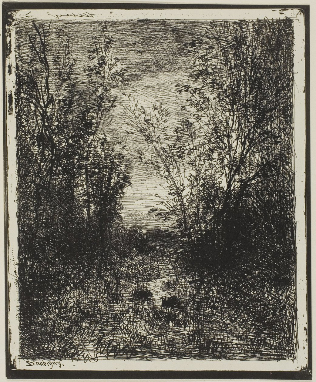 Açıklıktaki Brook by Charles Francois Daubigny