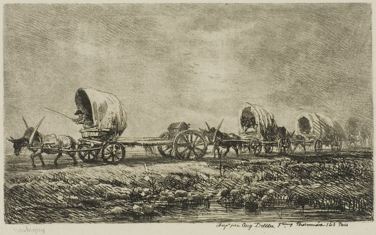 Kapalı Vagonlar (Morvan Hatırası) by Charles Francois Daubigny