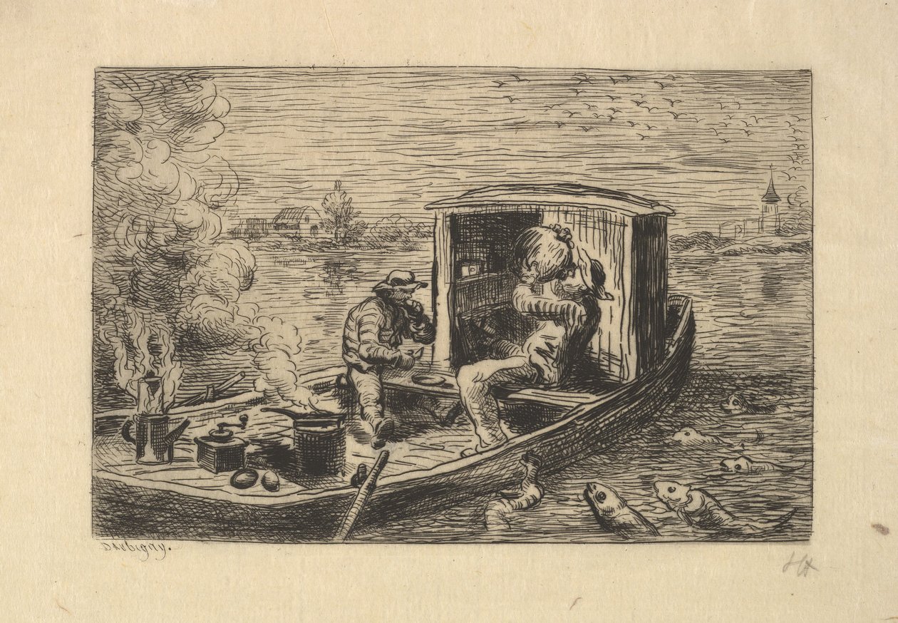Yemek Yenmek, 1861. by Charles Francois Daubigny