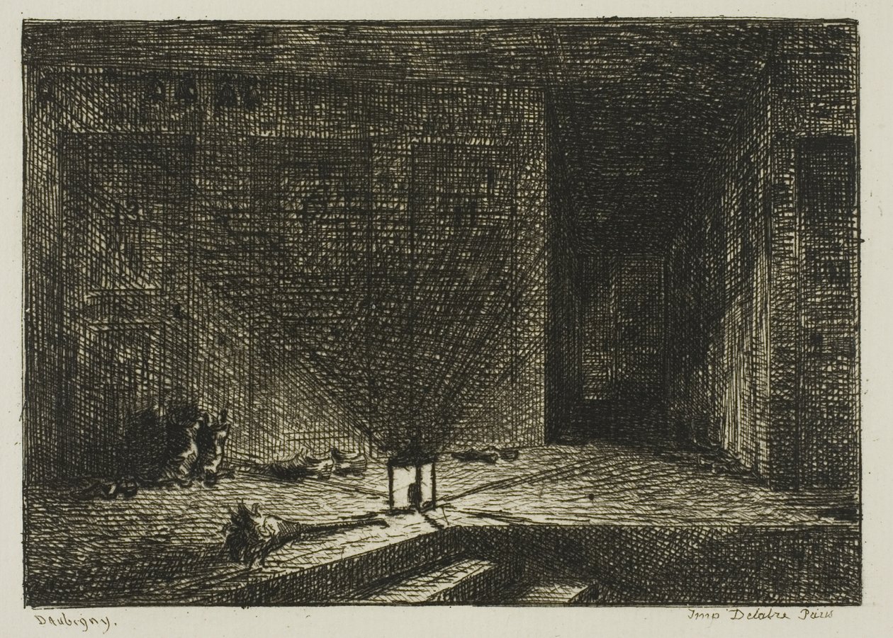 Bir Hanın İçi (Hanın Koridoru) by Charles Francois Daubigny