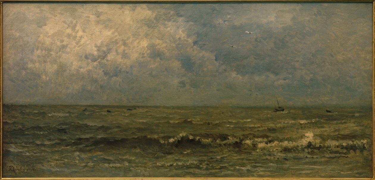 Deniz, gri hava by Charles Francois Daubigny