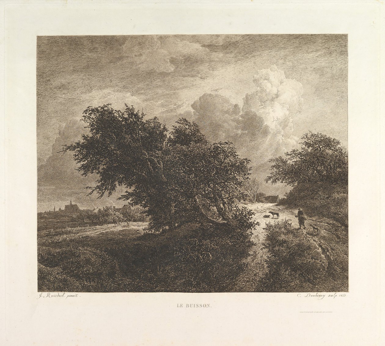 Bush, 1855. by Charles Francois Daubigny