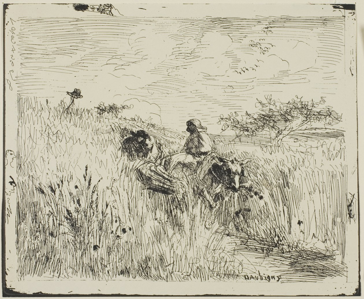 Buğday Tarlasından Geçen Yol by Charles Francois Daubigny