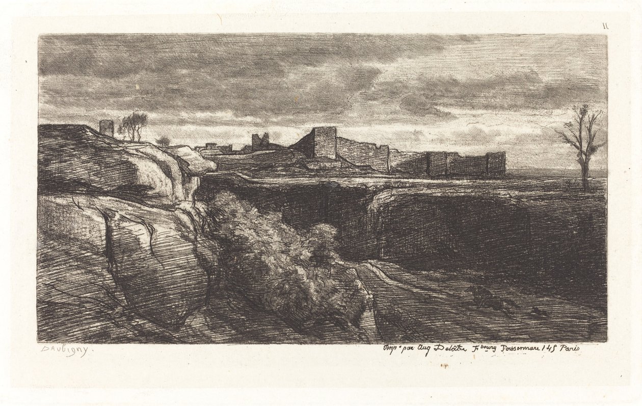 Cremieux Şatosu Harabeleri by Charles Francois Daubigny
