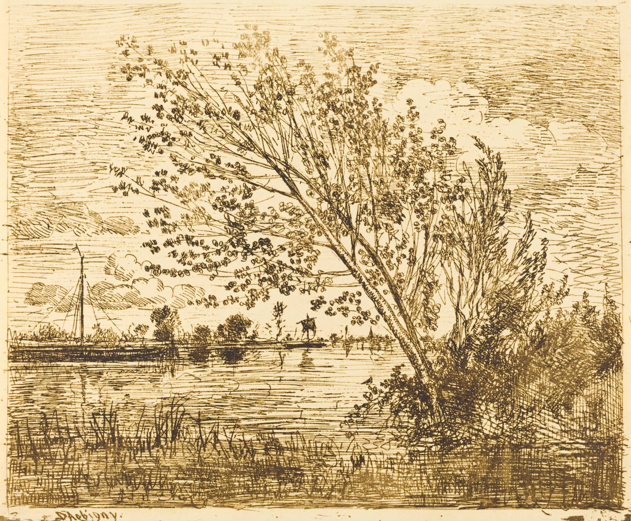 Kızılağaç Standı by Charles Francois Daubigny