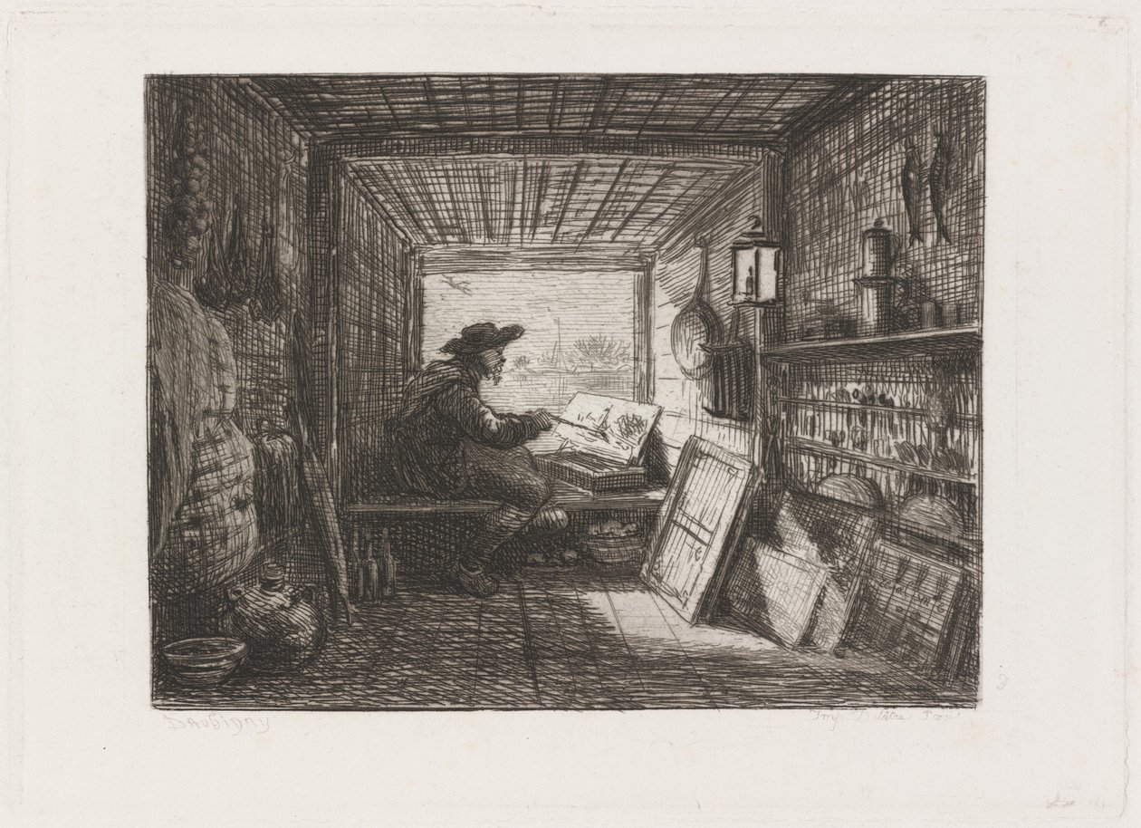 Teknede Stüdyo (Le Bateau-atelier) by Charles Francois Daubigny