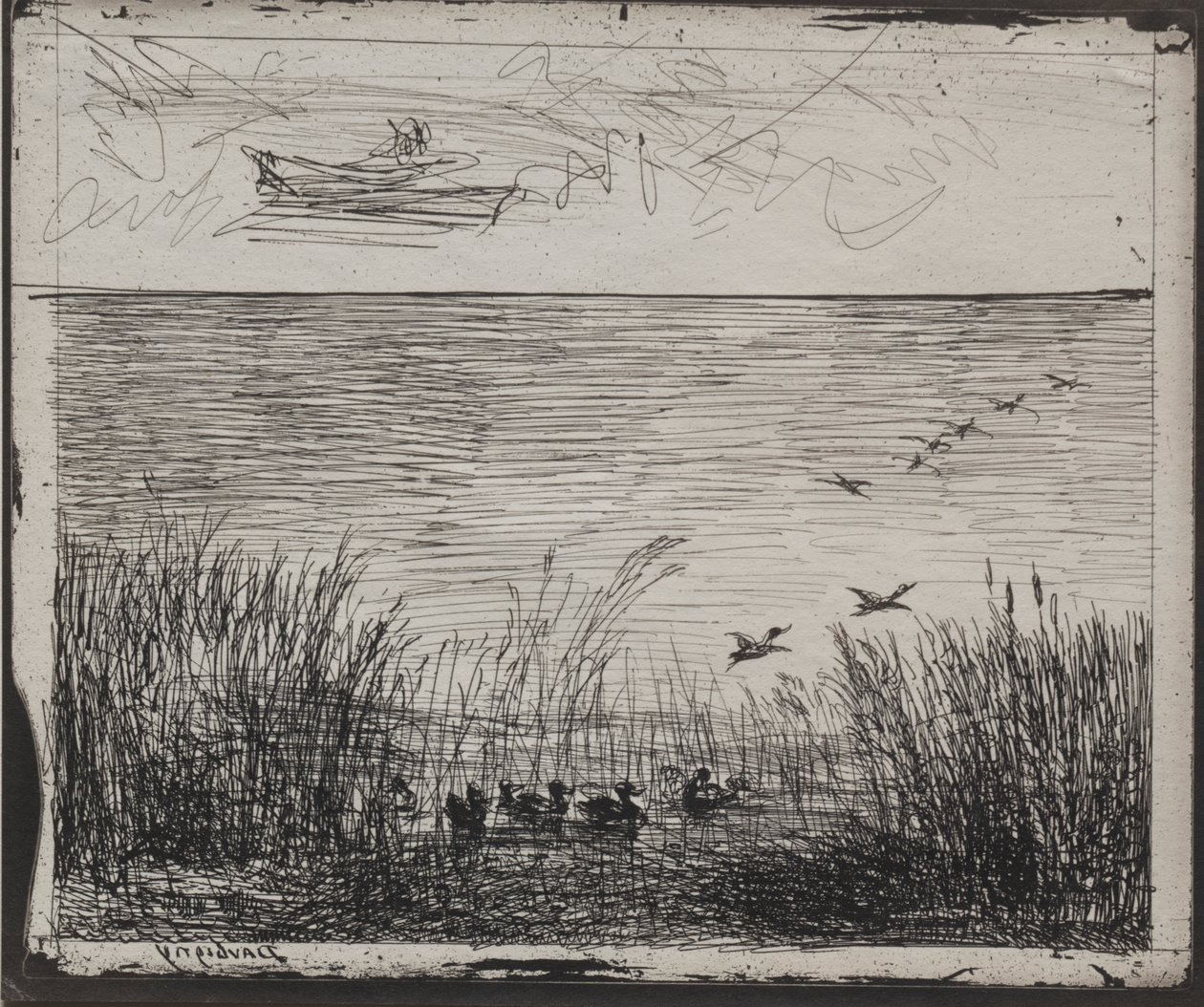 Ördeklerle Bataklık by Charles Francois Daubigny
