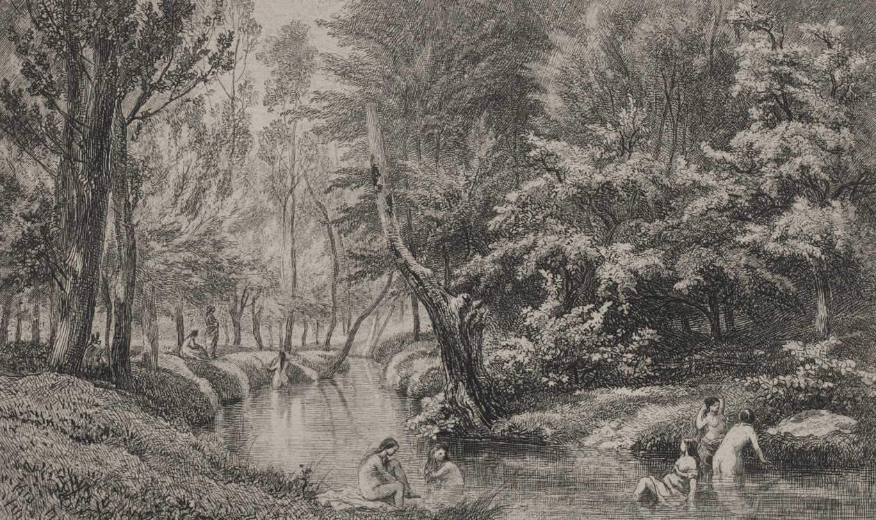 Yıkananlar by Charles Francois Daubigny