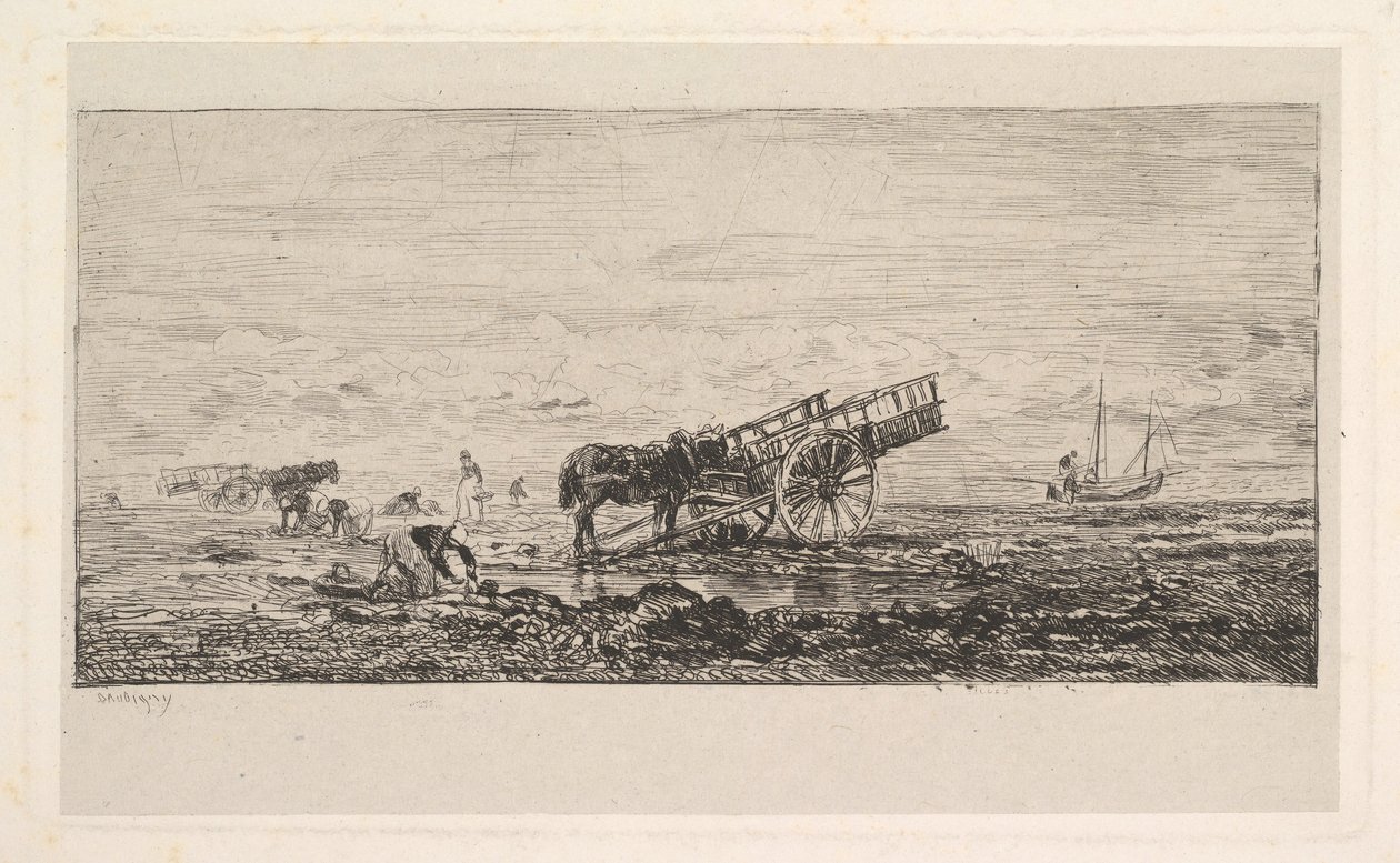 Villerville Sahili, 1837-78. by Charles Francois Daubigny