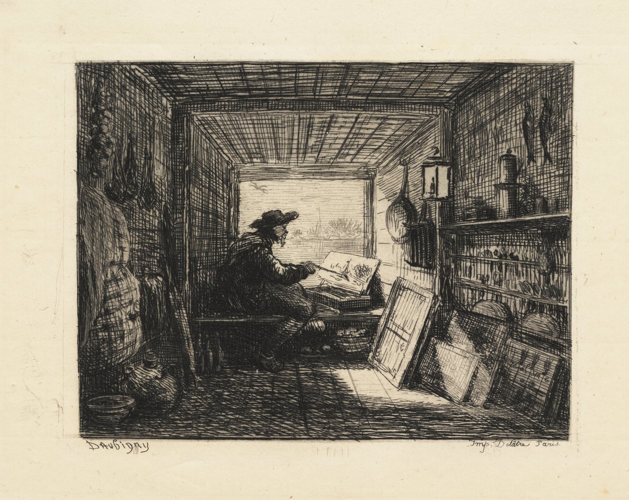 Tekne Stüdyosu by Charles Francois Daubigny