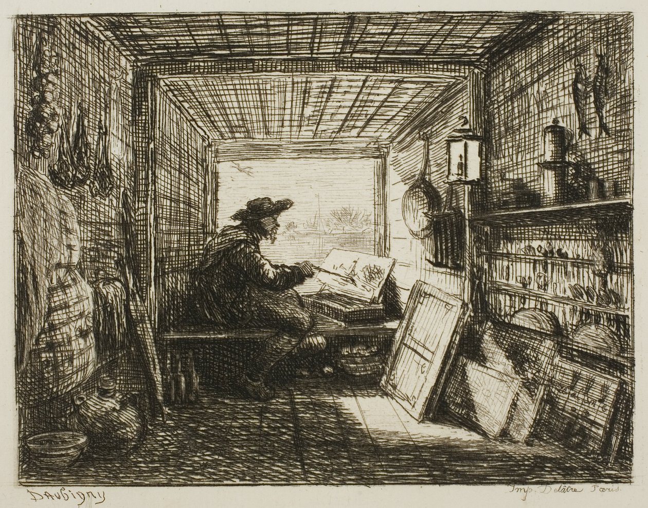 Tekne Gezisinden Tekne Stüdyosu by Charles Francois Daubigny