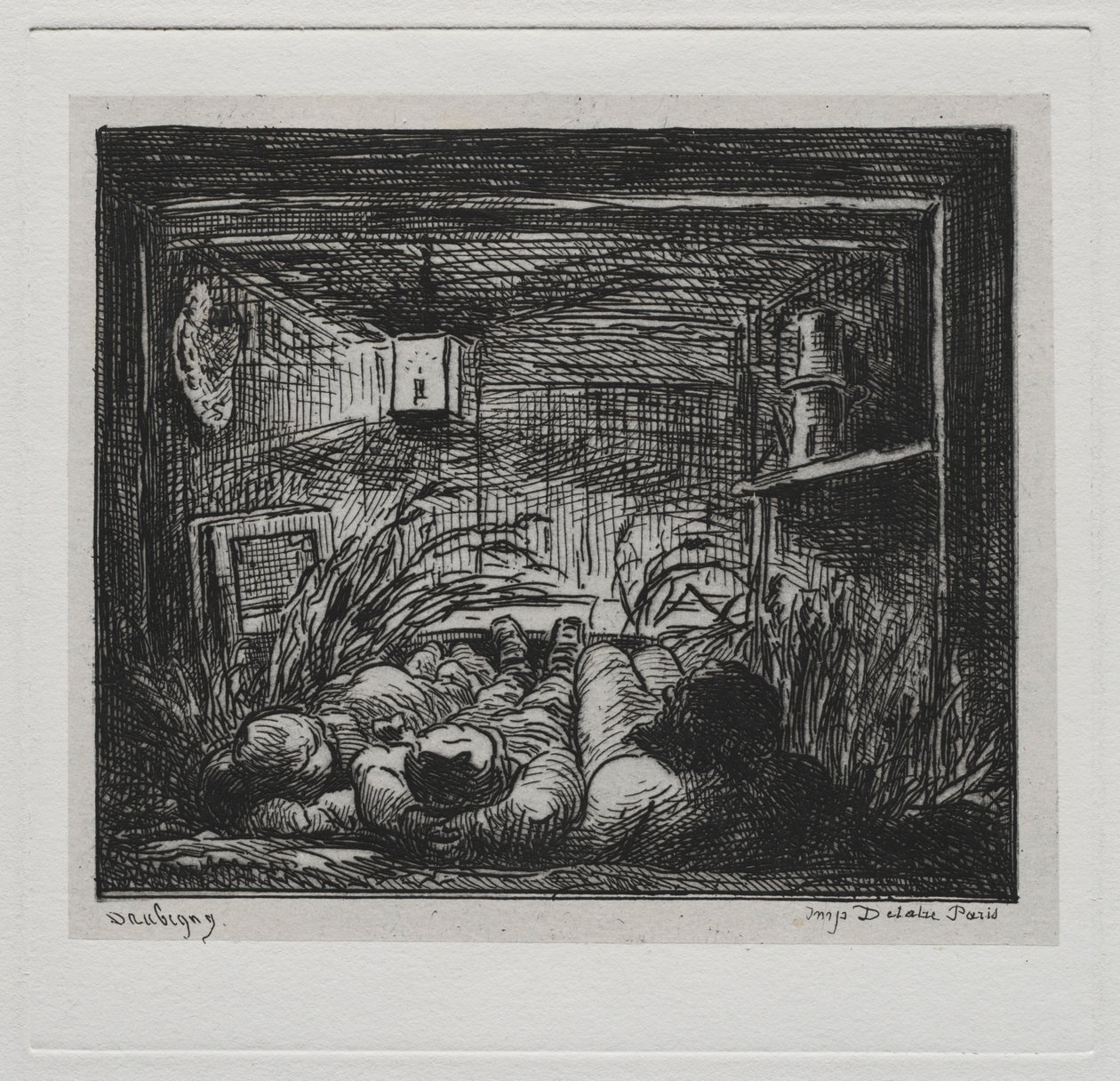 Tekne Gezisi: Teknede Botin Gecesi, 1861. by Charles Francois Daubigny