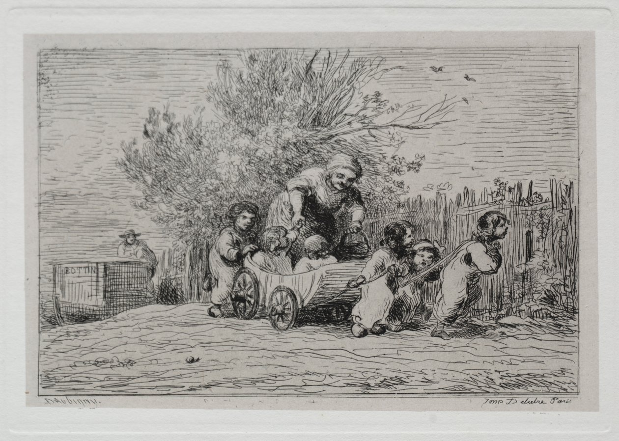 Tekne Gezisi: Arabanın Mirası (Sepetli Çocuklar) by Charles Francois Daubigny
