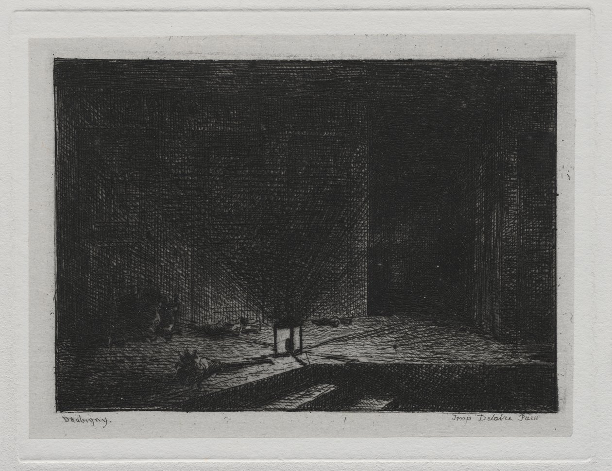 Tekne Gezisi: Bir Hanın İçi (Hanın Koridoru) by Charles Francois Daubigny