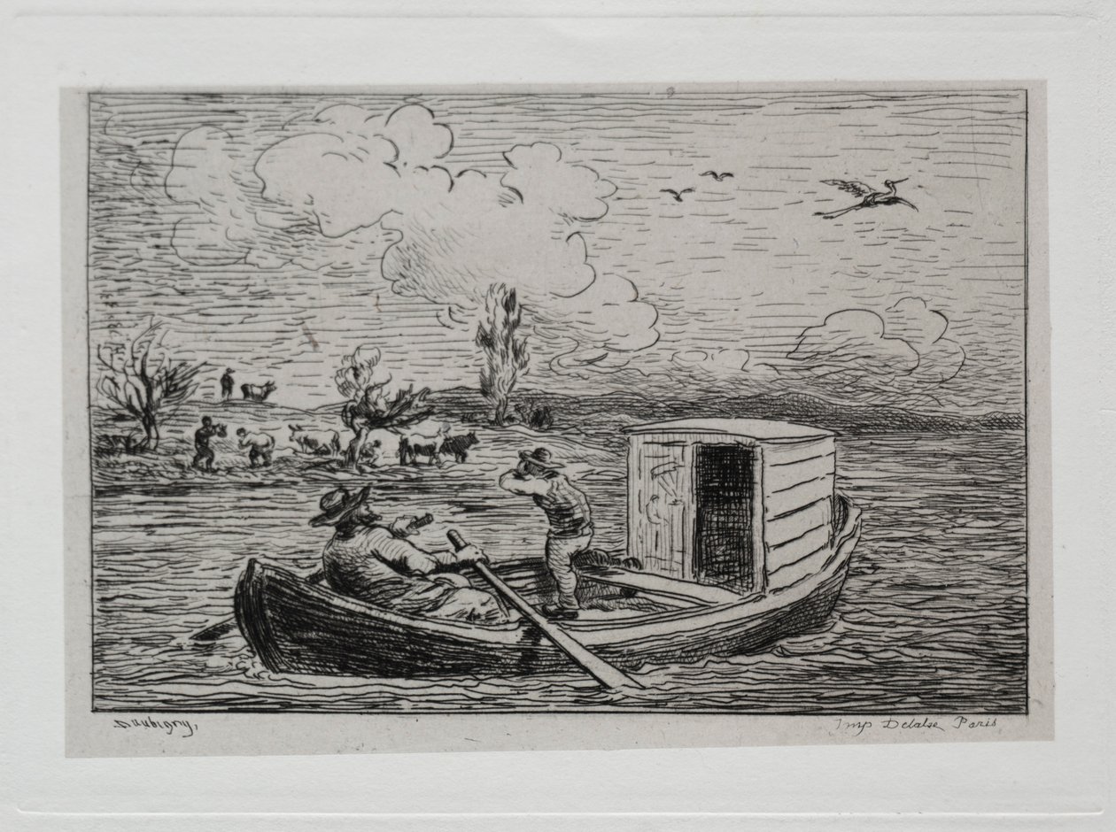 Tekne Gezisi: Le Mot de Cambronne The Slanging Match, 1861. by Charles Francois Daubigny