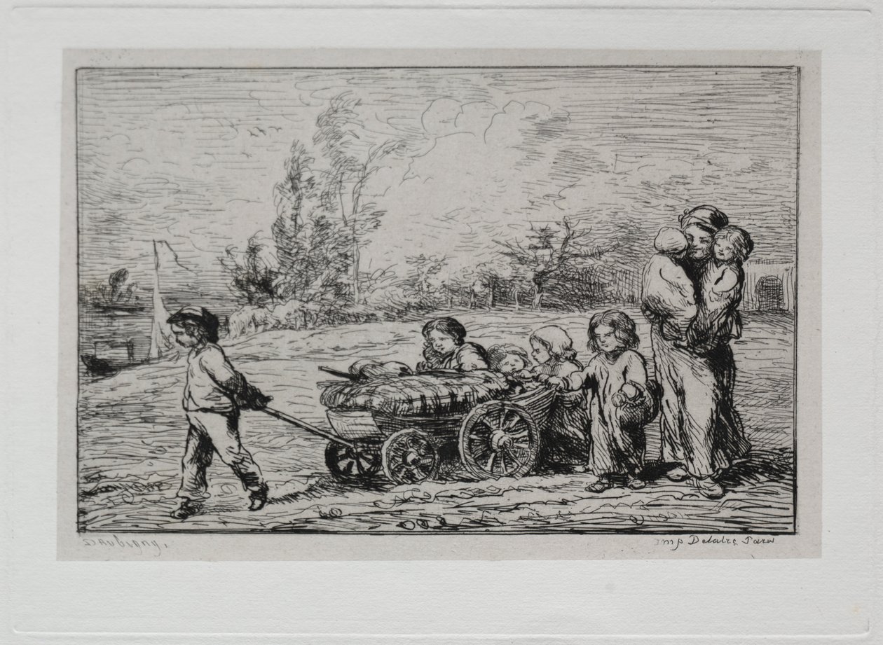 Tekne Gezisi: "Le Botin"e (Geminin Eşyaları) Taşınma veya Tekneye Taşınma by Charles Francois Daubigny