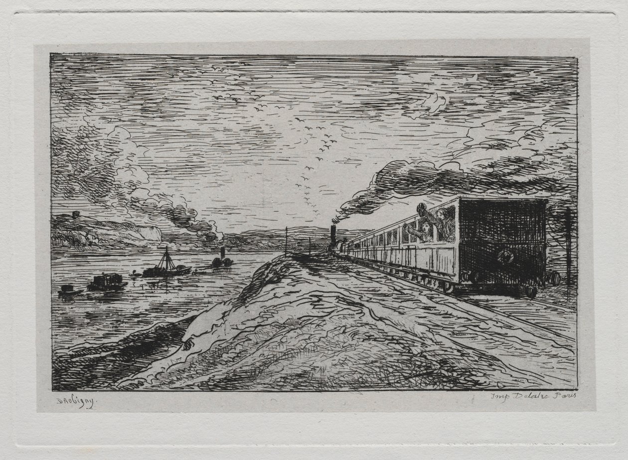 Tekne Gezisi: Ayrılış Dönüş, 1861. by Charles Francois Daubigny