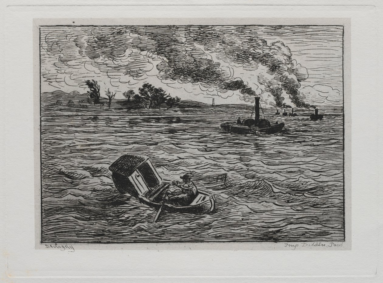 Tekne Gezisi: Vapurlar veya Vapurlara Dikkat, 1861. by Charles Francois Daubigny