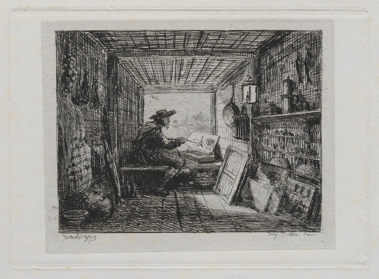 Tekne Gezisi: Teknedeki Stüdyo, 1861. by Charles Francois Daubigny