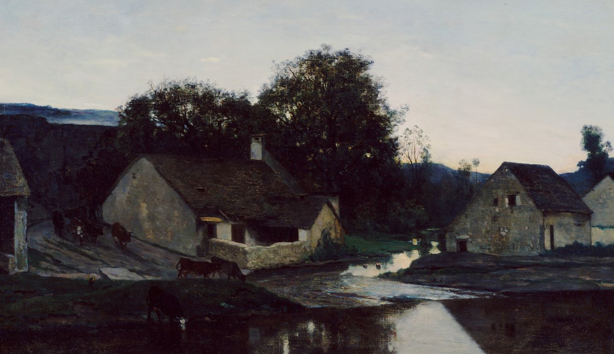 Optevoz Hamleti, yak. 1852. by Charles Francois Daubigny