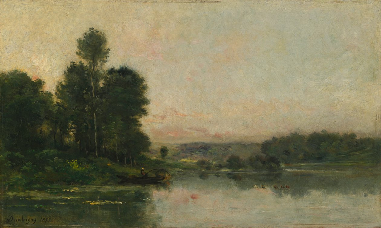 Méry-sur-Oise Tepeleri, Auvers Karşısı by Charles Francois Daubigny