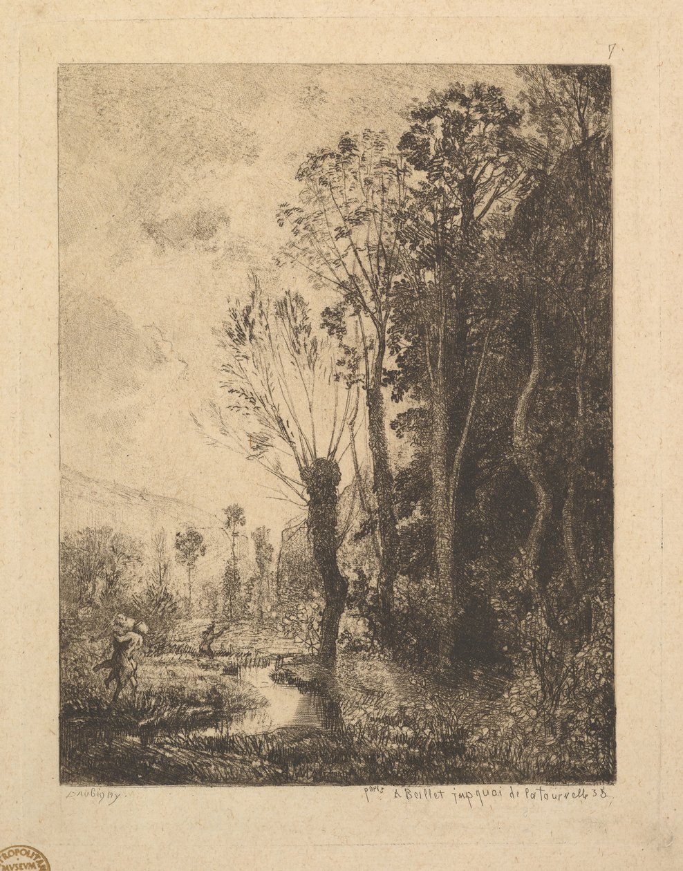 Satir, 1850. by Charles Francois Daubigny
