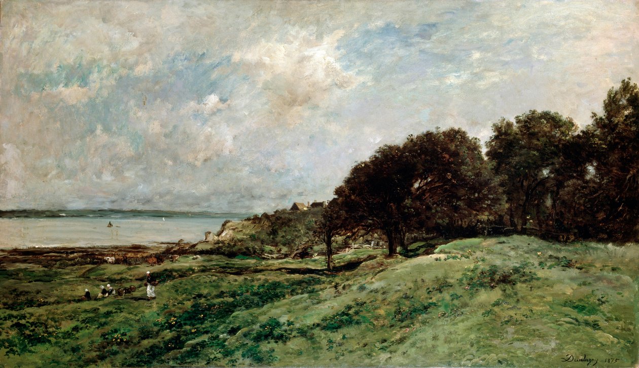 Villerville yakınlarındaki Deniz Kıyısı, 1875. by Charles Francois Daubigny