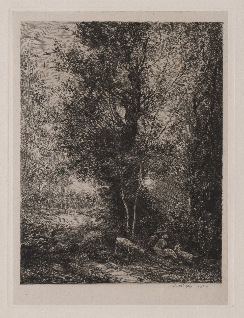 Çoban ve Çoban by Charles Francois Daubigny