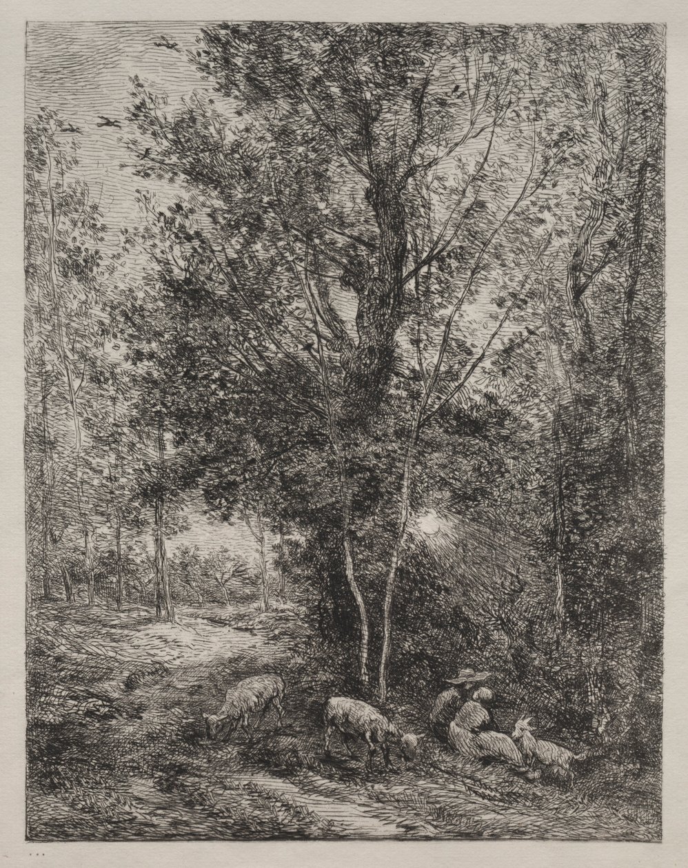 Çoban ve Çoban, 1874. by Charles Francois Daubigny