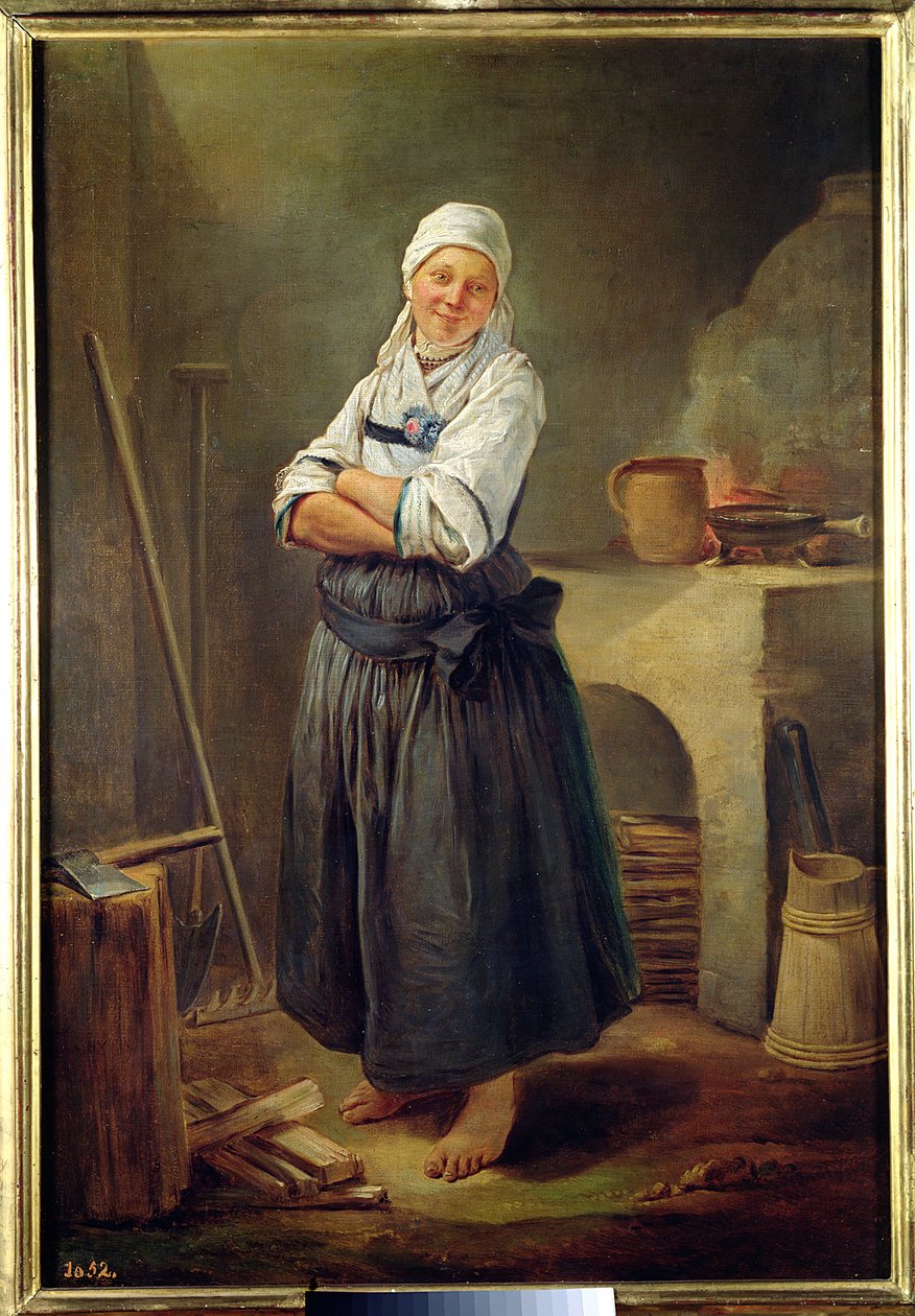 Mutfağında Sakson Köylü by Charles Francois Hutin