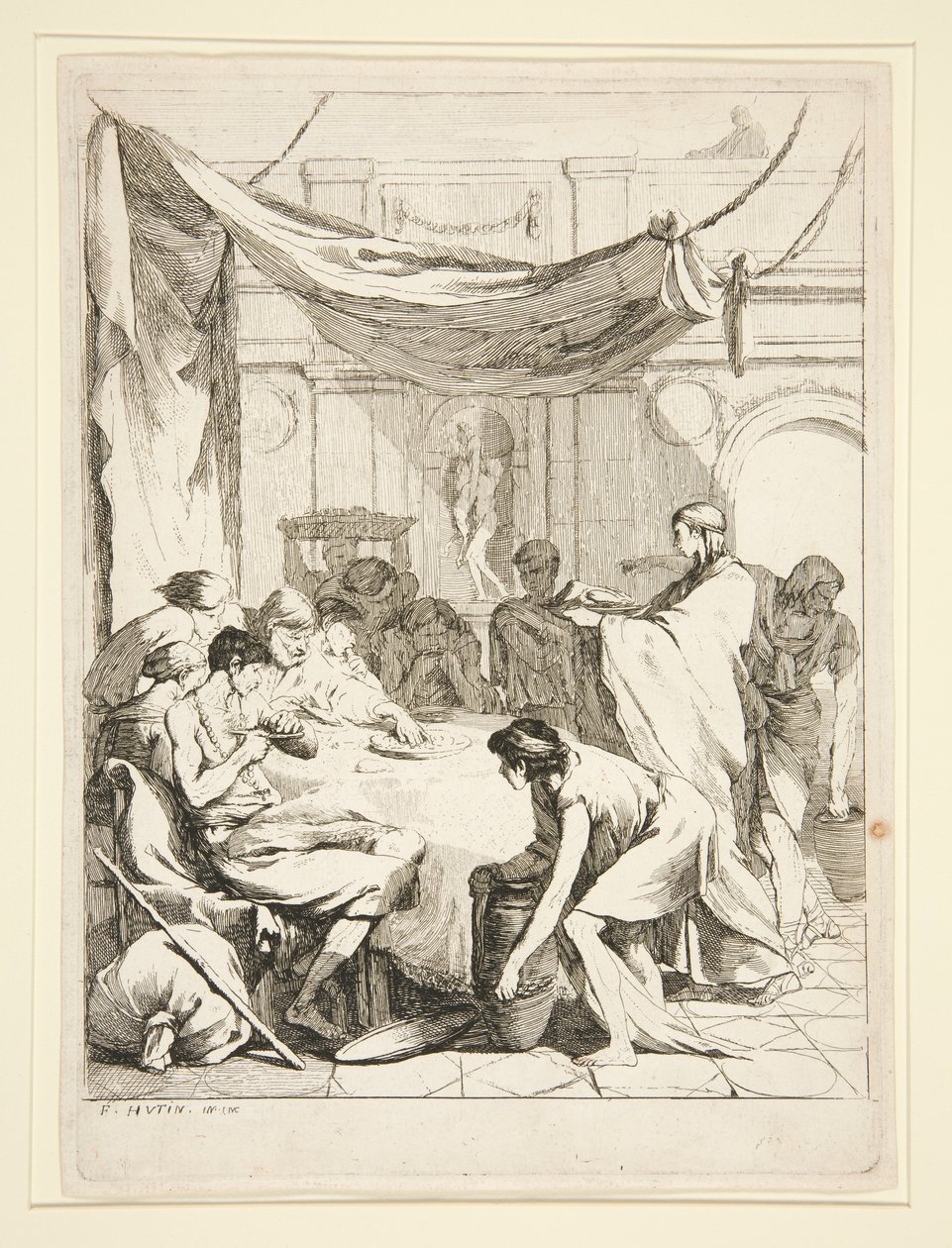 Sept Oeuvres de Misericorde dizisinden Açları Beslemek by Charles Francois Hutin