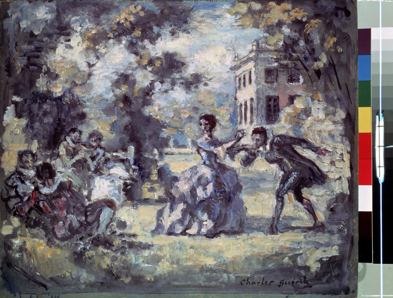 ""Scene galante"" (Aşk sahnesi) Charles Guerin (1875-1939) tarafından 1908 civarında tablo Saint Petersburg, Hermitage Museum DR by Charles Francois Prosper Guerin