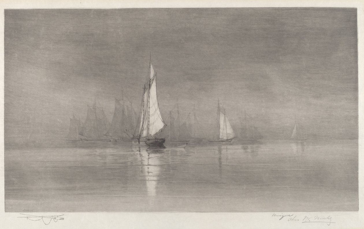 İsimsiz (Yelkenli Liman Sahnesi) by Charles Frederick William Mielatz