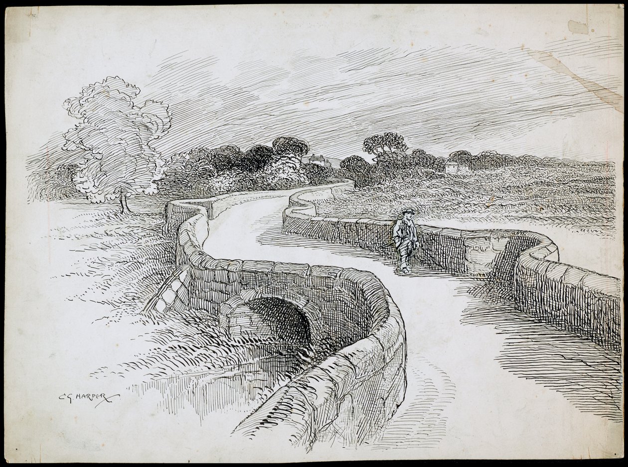 Swarkestone Köprüsü, Stanton By Bridge, Derbyshire by Charles George Harper
