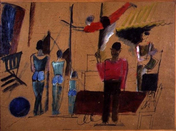 Sirk (kağıt üzerine kalem ve yağ) by Charles Georges Dufresne