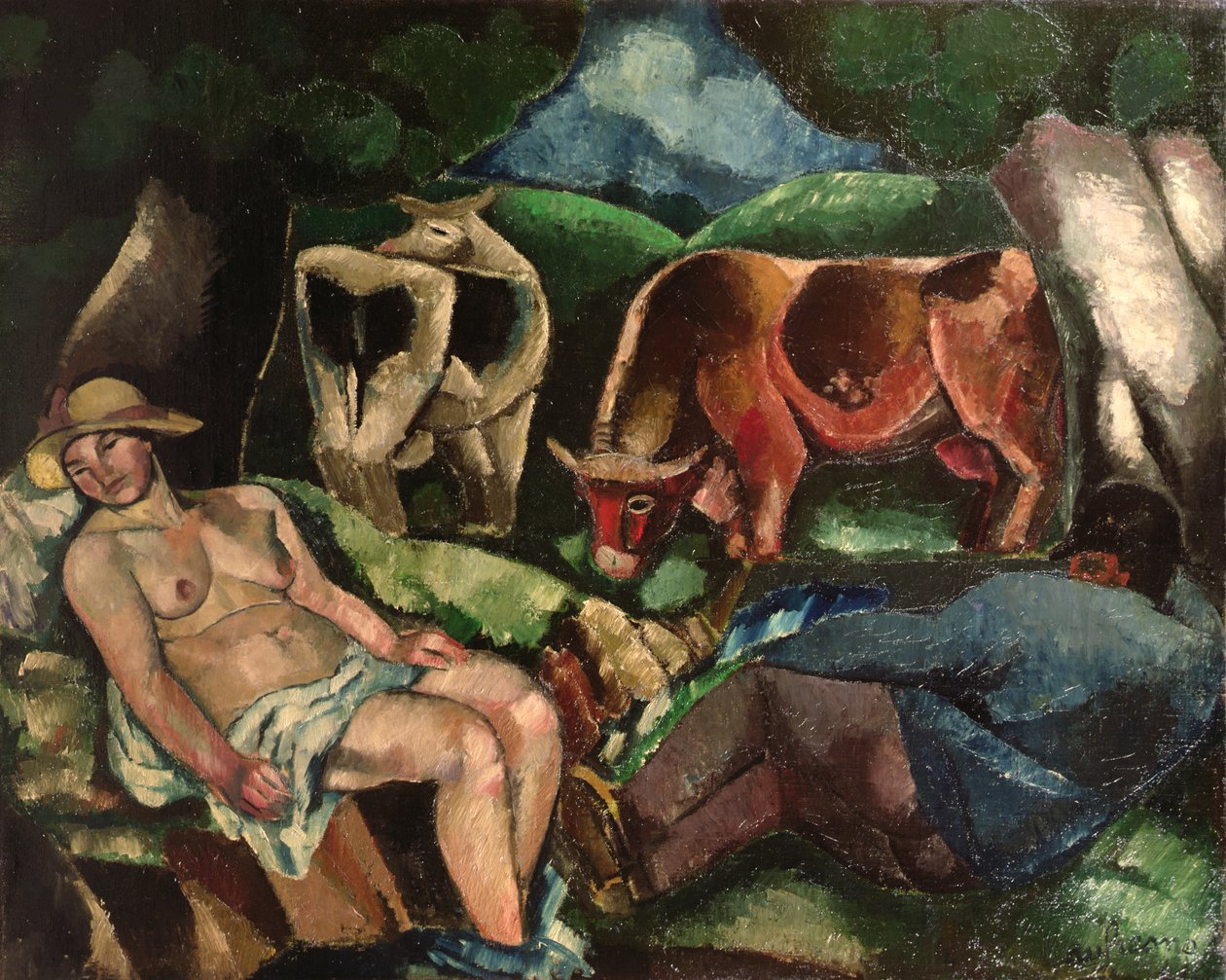 ದಿ ರೆಸ್ಟ್, ಪ್ಯಾಸ್ಟೋರಲ್, 1919 ಟರ್ಕ್ by Charles Georges Dufresne